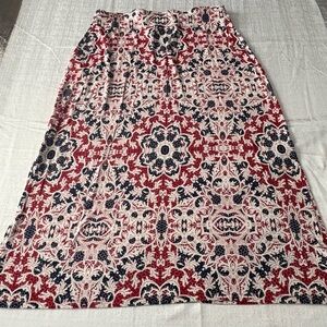 Liz Claiborne Red and Black A-Line Skirt